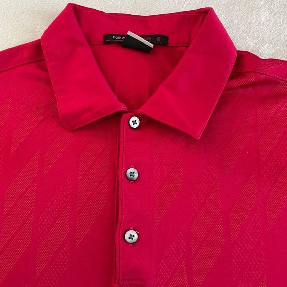 Nike Dri-Fit Tiger Woods Collection Mens Golf Polo Shirts Lot 2 Size M Red Blue - Picture 4 of 16